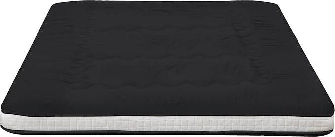 Dr.Futon Japanese Floor Futon Mattress Extra Thick Folding Roll Up Bed Topper Mat for Guest,Lounger and Tavel