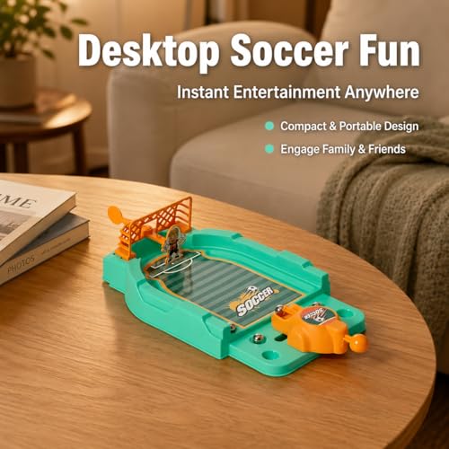 Desktop Bowling, Miniature Bowling Alley, Mini Wooden Desk Game, Portable Design Office Desk - style: Mini Soccer Game