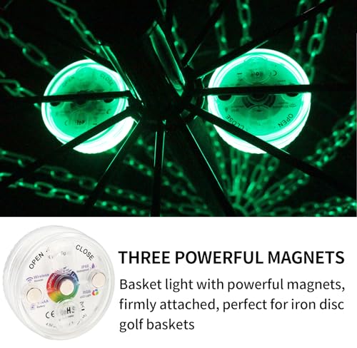 PRO Disc Golf Basket and Disc Golf LED Light Bundle Item