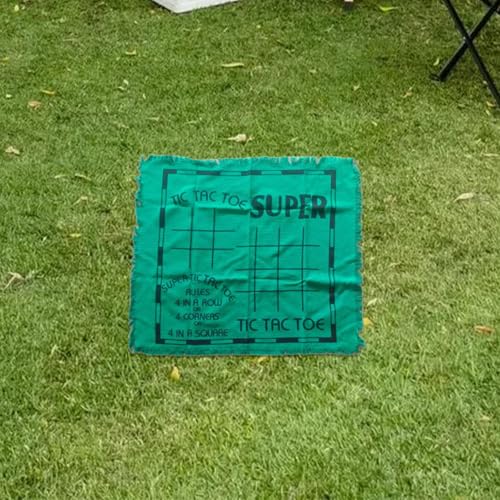 Giant Checkers Board Game Mat, Toe Board,3 in 1 Large Checkers Rug Game Mat,Reversible Rug,Game Giant Checkers Classic, Green