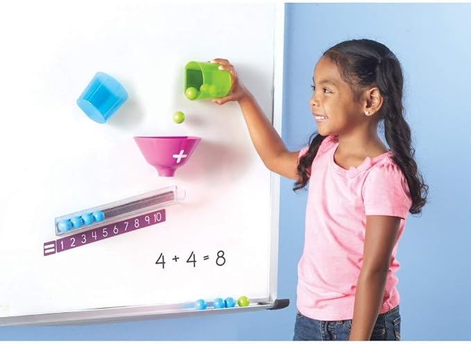 Learning Resources Magnetic Addition Machine, Math Games, Classroom Supplies, Homeschool Supplies, 26 Pieces, Ages 4+