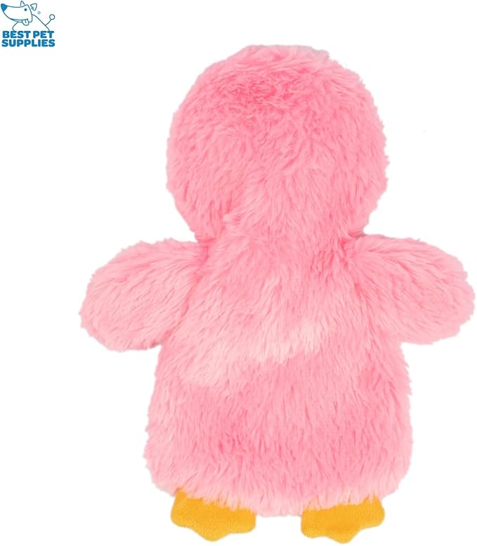 Best Pet Supplies Interactive Squeaky Dog Chew Toy, Ideal Dog Toys for Chewers, Small, Medium & Large Dogs, and Fetch Lovers - Crinkle Chicken (Pink), Large