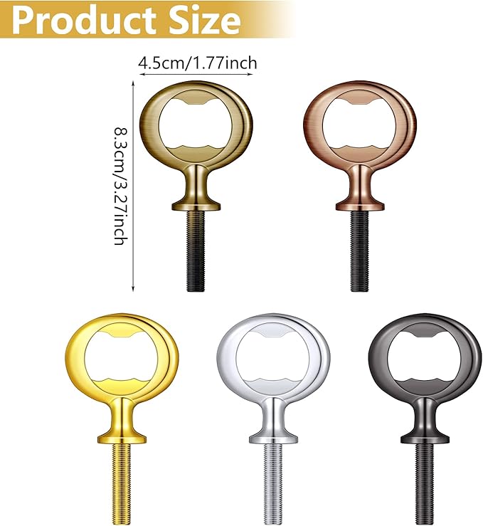 Patelai 20 Pieces Metal Bottle Opener Kit Blank Stainless Steel Bottle Opener Inserts Hardware for Wedding Wine Party DIY Project Craft Wood Turning