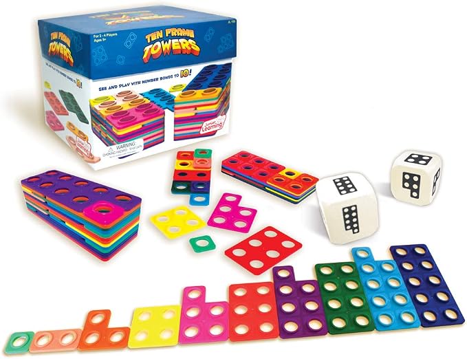 Junior Learning Ten Frame Towers Board Games