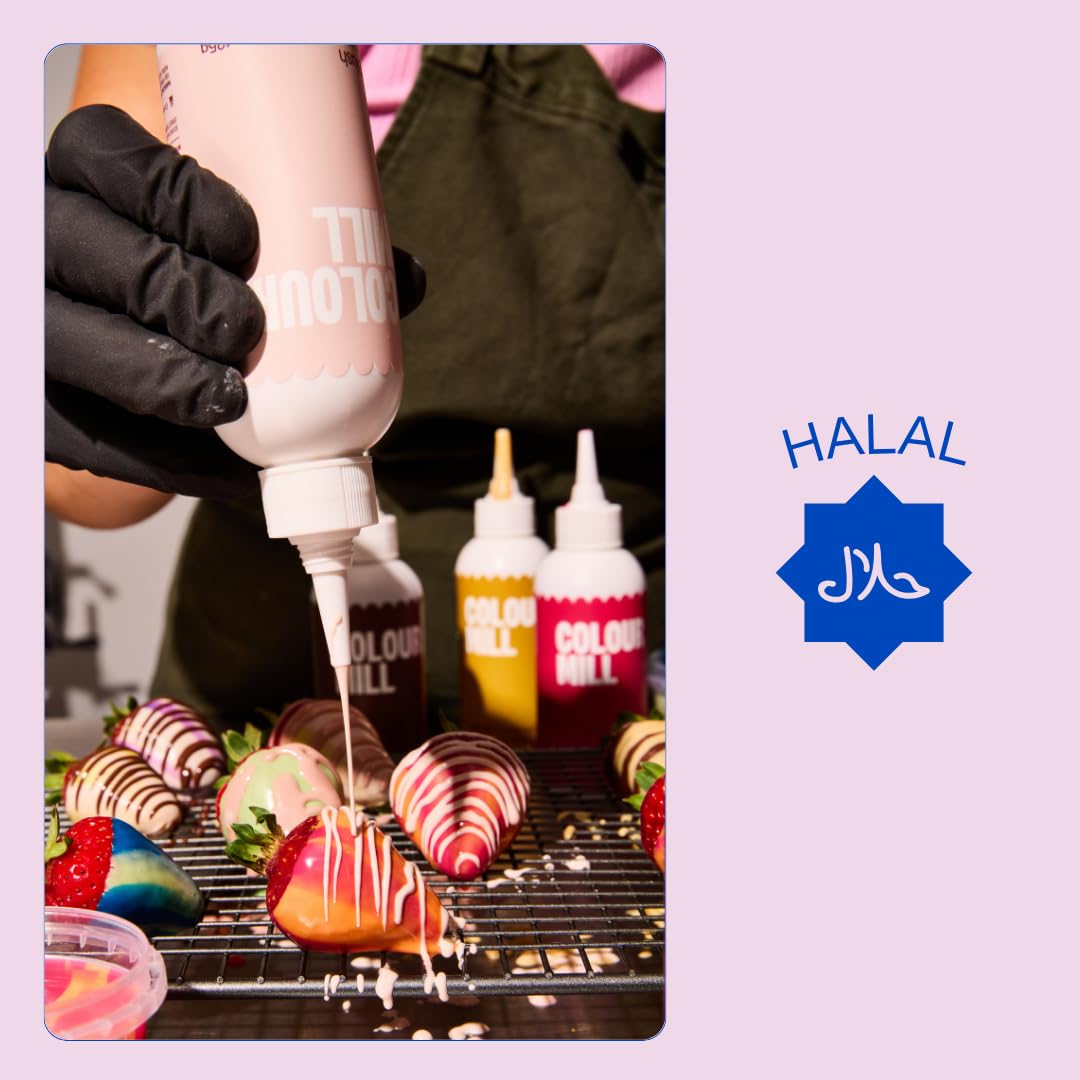 Colour Mill Chocolate Drip Easy-Melt Drizzle for Desserts, 125 Grams Candy