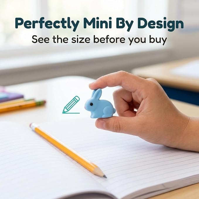 DIY Clay Cute Mini Eraser Kit for Kids - Birthday Gifts for 4 5 6 7 8 9 10 11 12 Girls & Boys - Students Desk Pet Animals Make Your Own Erasers Kit, Arts and Crafts for Kids Ages 8-12 4-8