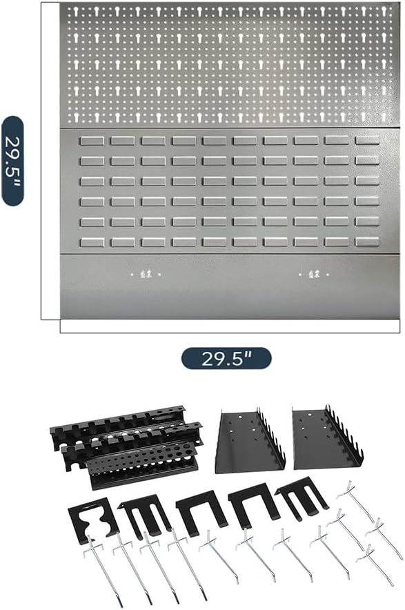 Ultimate Garage Storage System Set with Wooden Worktop for Tool Organization
