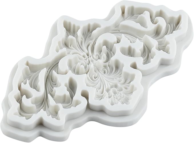 Baroque Polymer Clay Molds Baroque Scroll Relief Lace Silicone Mold for Epoxy Resin Casting DIY Crafts Air Dry Polymer Crafts Supplies Clay Tools