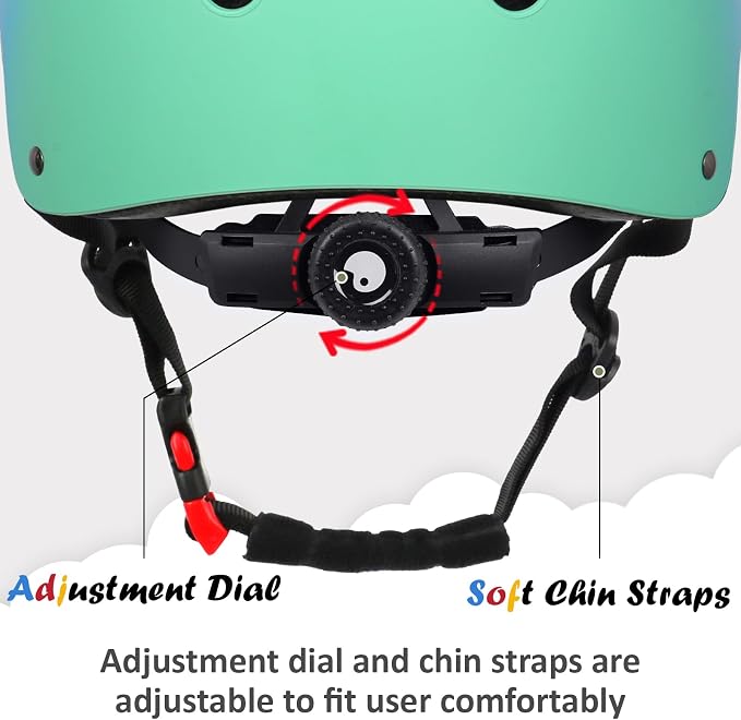 Kids Bike Helmet, Adjustable and Multi-Sport, from Toddler to Youth, 3 Sizes