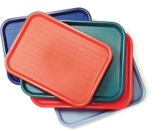 Carlisle FoodService Products CT121608 Café Standard Cafeteria / Fast Food Tray, 12" x 16", Forest Green