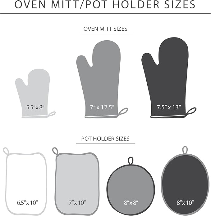 KITCHENAID Ribbed Soft Silicone Oven Mitt 2-Pack Set, 7.5"x13", Aqua Sky