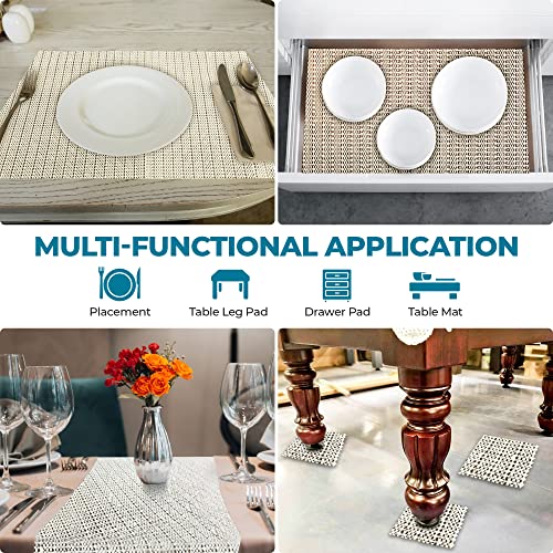 Superior Area Rug Pad, Non-Slip, Non-Skid, Floor Protector, Table Runner, Hardwood And Tile Floors Padding, Washable, Place Mats, Gripper Mat, Slide Stoppers, Rubber Rug Grip, 8' x 10', Cream - size: 8' x 10' (Rectangular)