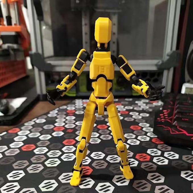 Dumwick Titan13 Action Figure, Lucky Robot 13 Action Figure,3D Printed Multi-Jointed Movable Action Figures,Dummy Robot 13 Figure Creative Gifts for Kids Adults (5pcs)