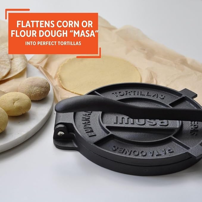 IMUSA USA Tortilla Press, 10" DS, Black