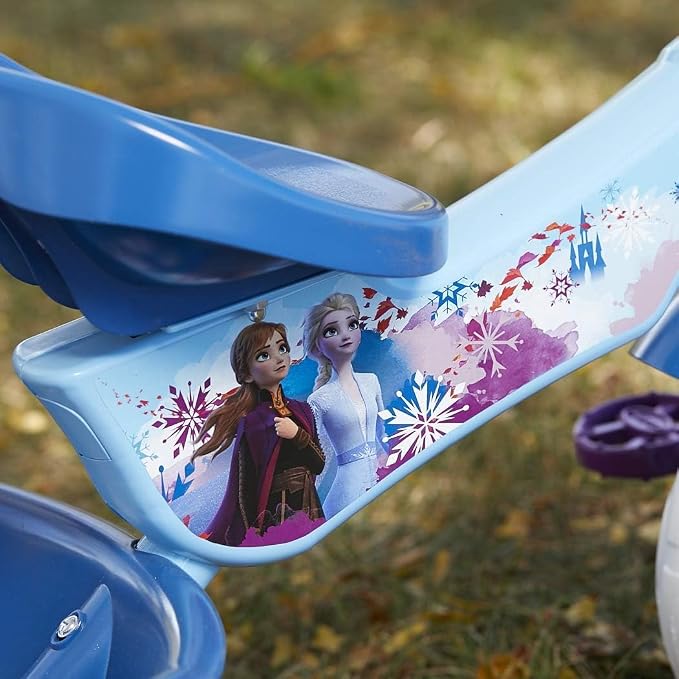 Huffy Disney Frozen 2 Girl's Trike, Ideal for Ages 3+, Anna, Elsa, and Olaf, Storage Bins for Snacks or Toys, Sturdy and Durable, Safe for Toddlers