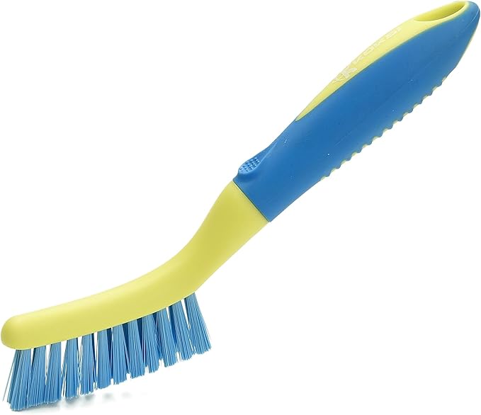 Scrub Brush Set for Bathroom Kitchen Bathtub Toilet Deep Cleaning Brush Tools All Purpose Cleaner Sponge Scrubbing Brushes with Ergonomic Handle, 4-Piece