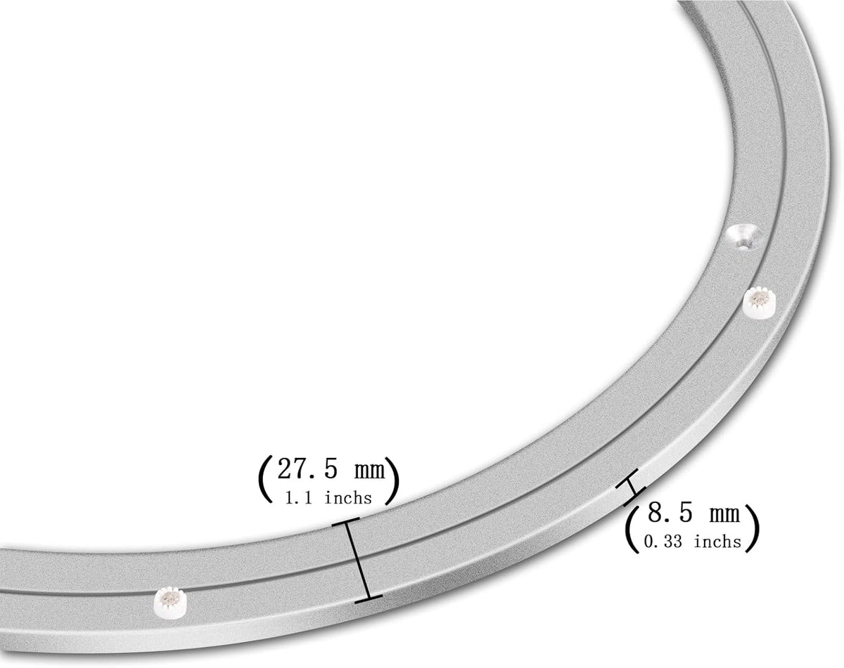 Metal Lazy Susan Bearings Swivel Plate Hardware Aluminum for Dining-Table and Workbench (12 Inchs) …