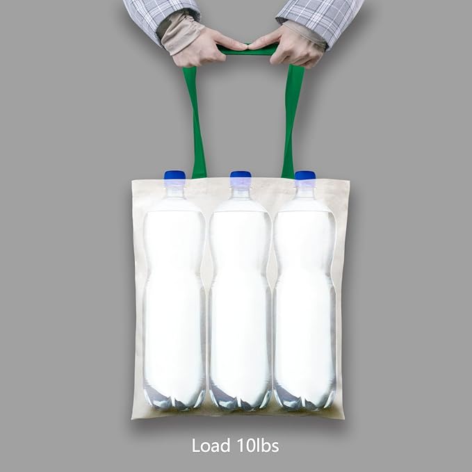 TOPDesign 24-Pack Economical 16"x15" Cotton Tote Bag, Lightweight Medium Reusable Grocery Shopping Cloth Bags, Suitable for DIY, Advertising, Promotion, Gift, Activity