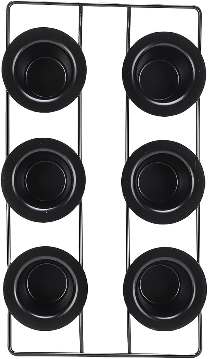 TOPINCN 6 Cup Popover Pan, Non Stick Carbon Steel Bakeware for Muffins Popovers, with Wire Rack for Even Baking and Easy Cleanup