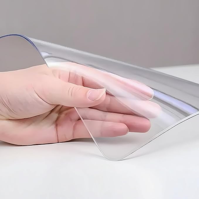 Clear Table Protector 40 x 80 Inch, 1.9mm Thick Waterproof PVC Plastic Table Cover, Durable Table Pad for Dining Room, Kitchen, Writing Desk, and Coffee Tables