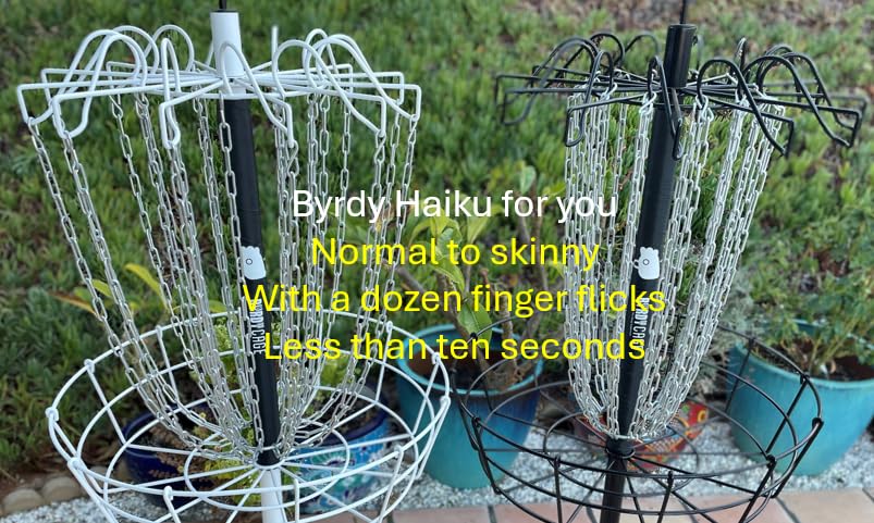 2-in-1 Adjustable Disc Golf Basket - Standard to Skinny Target - color: Red