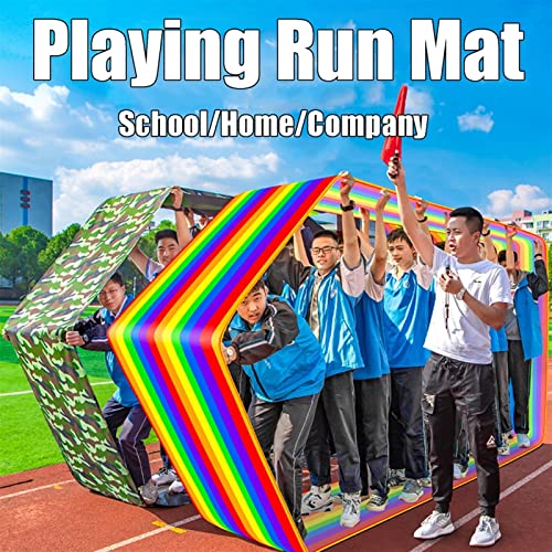Playing Run Mat Adult Children Group Cooperative Running Mat, Wear Resistant Waterproof Oxford Cloth Gaming Running Mat, Multiplayer Cooperative Game (Size : Adult-20M/26FT) - size: Adult-20M/26FT