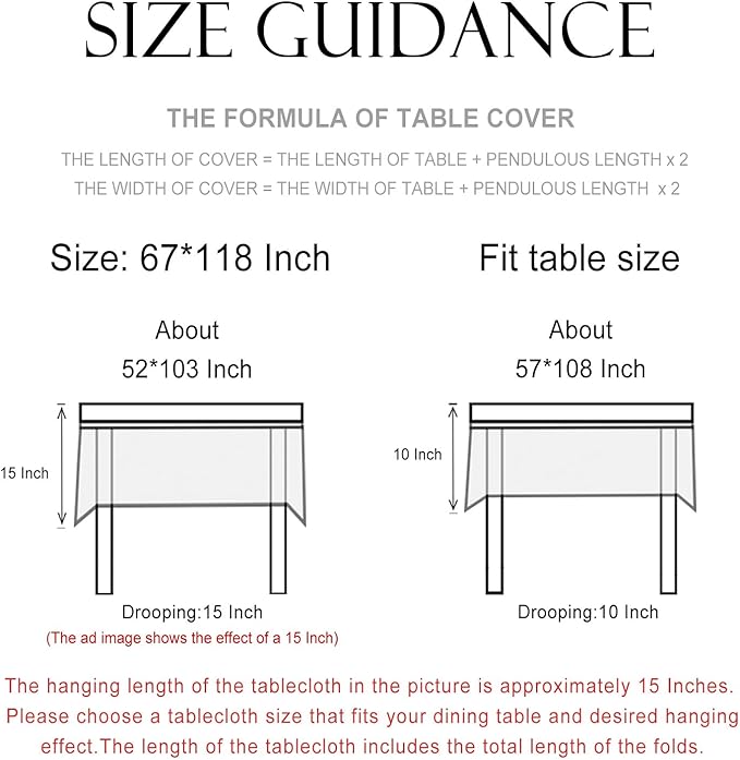 patdrea Designer Italian Beige Rectangle Tablecloth,Vintage Linen Trees Pattern Extra Long Table Cloth,Decor Table Cover for Kitchen Dining Christmas,Thanksgiving,Tea Party,67"x118"-Tatiana a