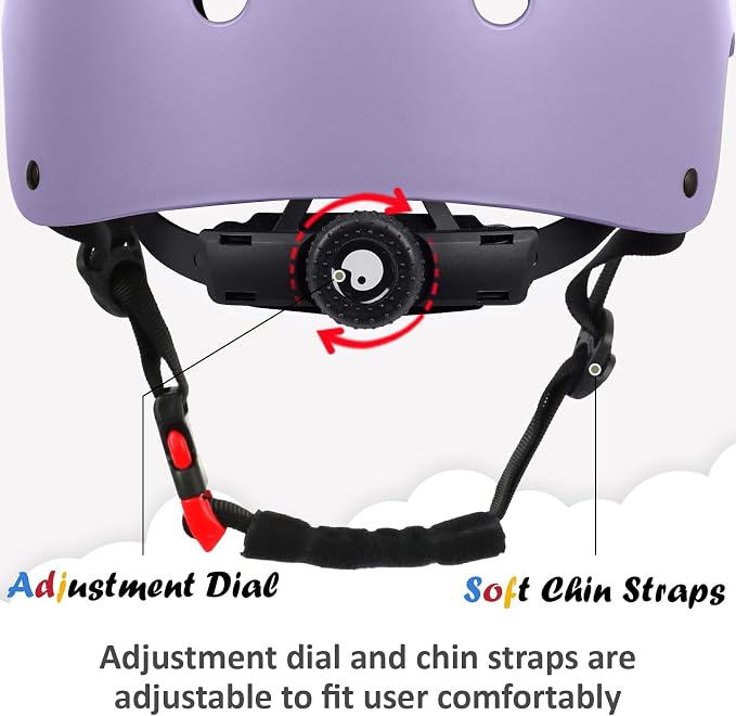 Kids Bike Helmet, Adjustable and Multi-Sport, from Toddler to Youth, 3 Sizes