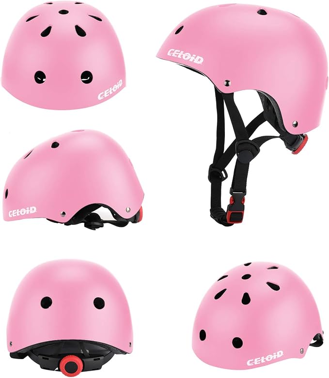 Kids Bike Skateboard Helmet Pad Set,Toddler Cyling Protective Gear Knee & Elbow Pads Wrist Guards for 5-8-10-12-14-16 Years Girls Boys Bicycle Scooter Roller Skate Inline Skating Rollerblading