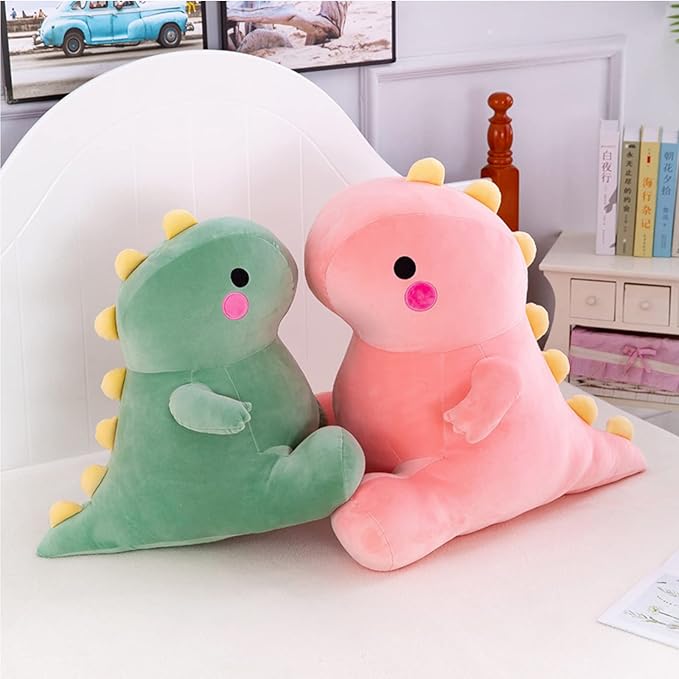 DUANMUL Cute Dinosaur Plush Toys, Fat Dinosaur Stuffed Animals Toys Dolls, Dinosaur Plush Toy Soft Stuffed Animal Dino Plushies Doll Cute Birthday Gifts for Kids Girls Boys (Pink,23in)