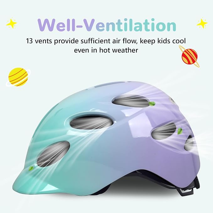 Kids/Youth Bike Helmet for Boys Girls and Teens, Adjustable and Multi-Sport for Bicycle, Kick Scooter, Skateboard, Roller/Inline Skate