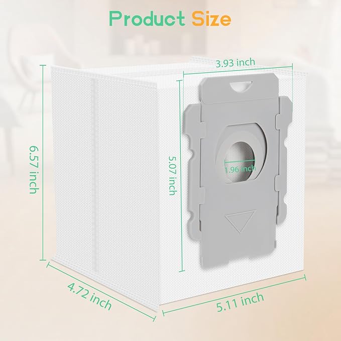 18 Pack iRobot Vacuum Bags - Replacement Dirt Disposal Bags for Roomba i7+, i1+, i2+, i3+, i4+, i5+, i6+, i8+, j6+, j7+, j8+, j9+, s9+, Combo i5+, j5+, j7+, j9+, Compatible with Clean Base System