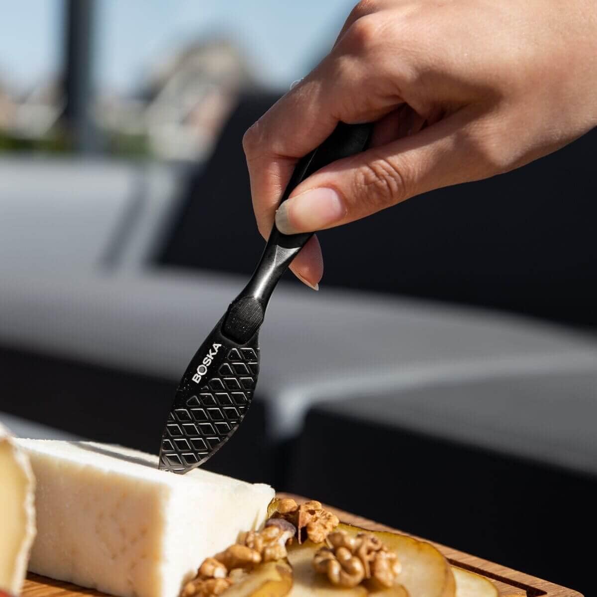 BOSKA Stainless Steel Cheese Knife Set - Monaco For All Types of Cheese - Multi-Functional Cheese Slicer - Silver Non-Stick - Dishwasher Safe - For Kitchen Cooking