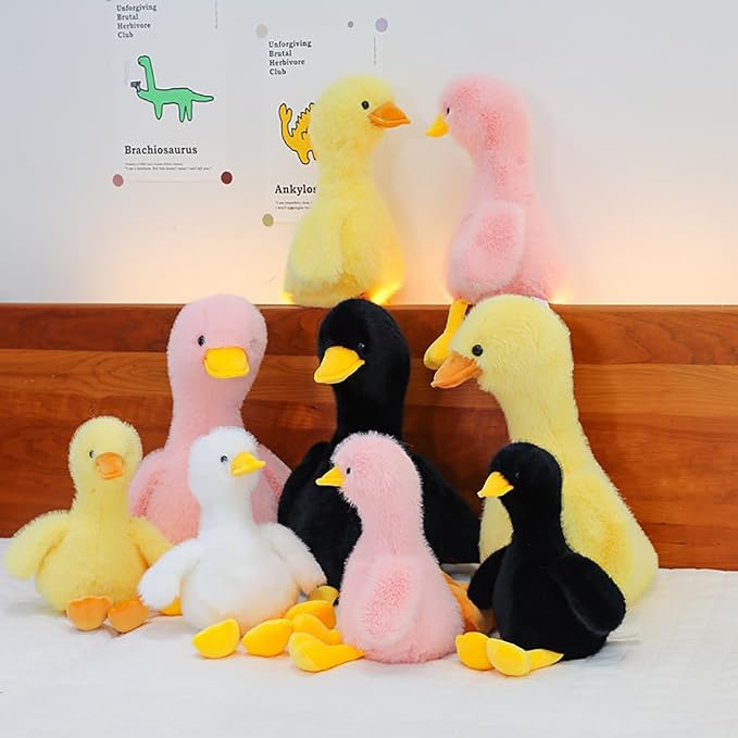 Duck Stuffed Animal, Stuffed Duck Plush Toys, Birthday for Kid Boys Girls (10inch-White)