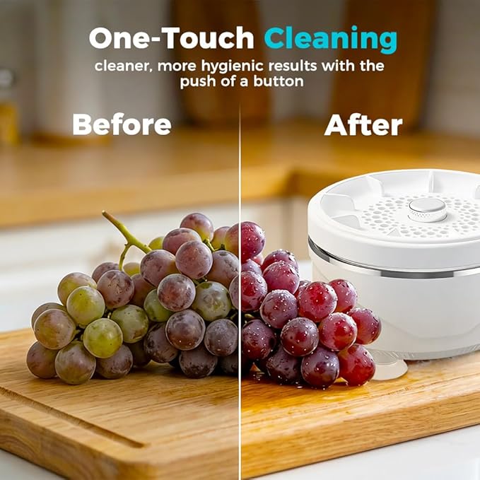 2026 New Fruit and Vegetable Cleaner Machine, Fruit Washing Device Titanium Electrolysis Fruit and Veggie Cleaning Machine, Waterproof Food Purifier for Fruits, Vegetables, Meat and Tableware (2)