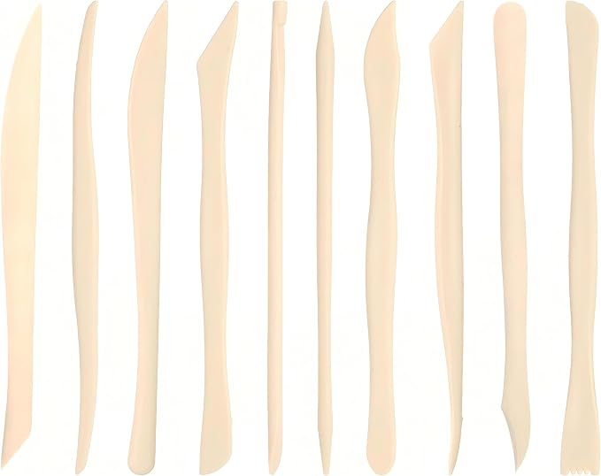 Ferrochef 20 Set 200 Pcs Plastic Clay Sculpting Tools Different Shapes Pottery Tools Clay Carving Cutters Pottery Trimming Supplies for DIY Ceramics Plastilina Molding Embossin (Classic Style)
