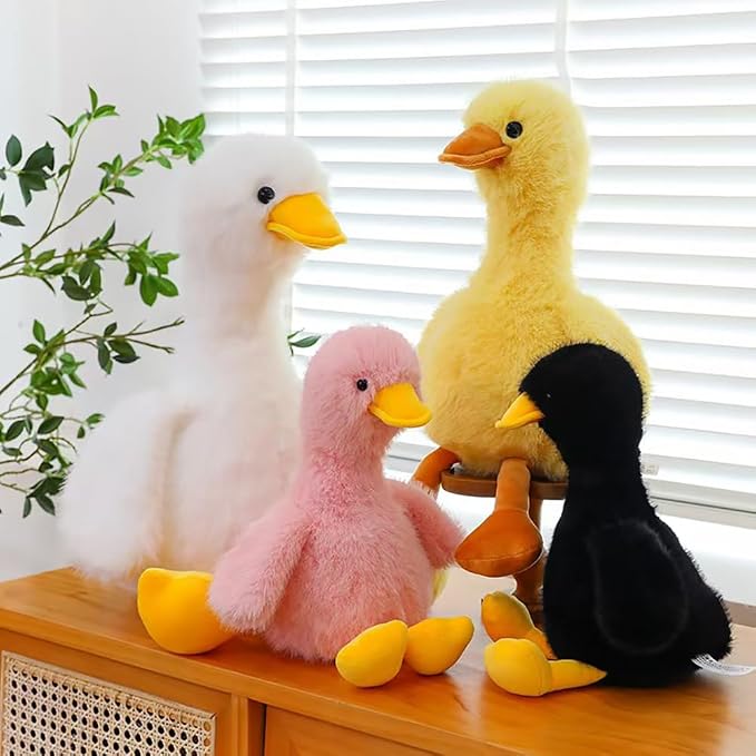 Duck Stuffed Animal, Stuffed Duck Plush Toys, Birthday for Kid Boys Girls (10inch-White)