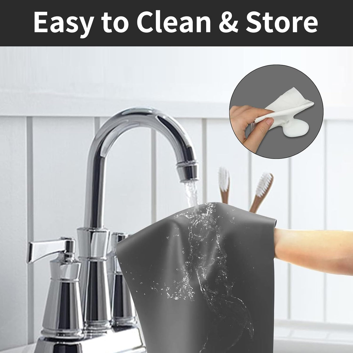 2MM Super Thick Large Silicone Mat, 23.6"x31.5", Non-Slip Heat Resistant, Thicken Kitchen Counter Mats, Waterproof Countertop Protector for Craft (Light Gray)