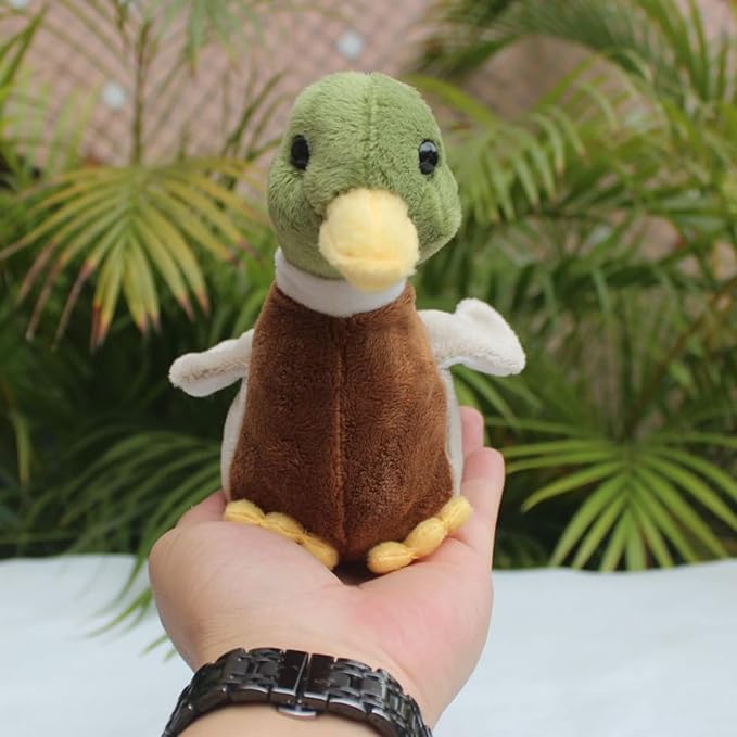 Cute Mallard Duck Plush Stuffed Animal Pillow Toys Lifelike Green Duck Stuffed Animal Plush Plushie Toy Soft Plush Doll for Birthday Kids Gifts Home Decor 5.5''