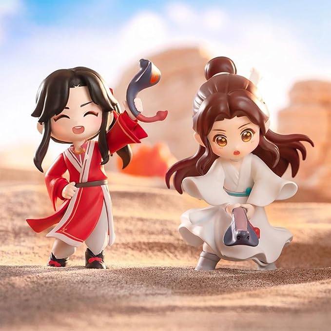 Heaven Official Blessing Hua Cheng Xie Lian Chibi Figure Blind Box | RZAHUAHU Heaven Official Blessing Hua Cheng Xie Lian Chibi Figure Blind Box Anime Gift (4 Groups (8 unduplicated))
