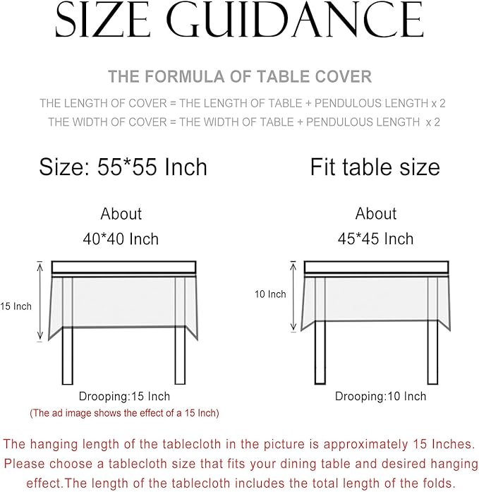 patdrea Designer Green Small Square Table Cloth,Vintage Floral Linen Durable Breathable French Tablecloth,Dacorative Cover for Kitchen Dining,Christmas,Thanksgiving,Tea Party,55"x55"-Noah