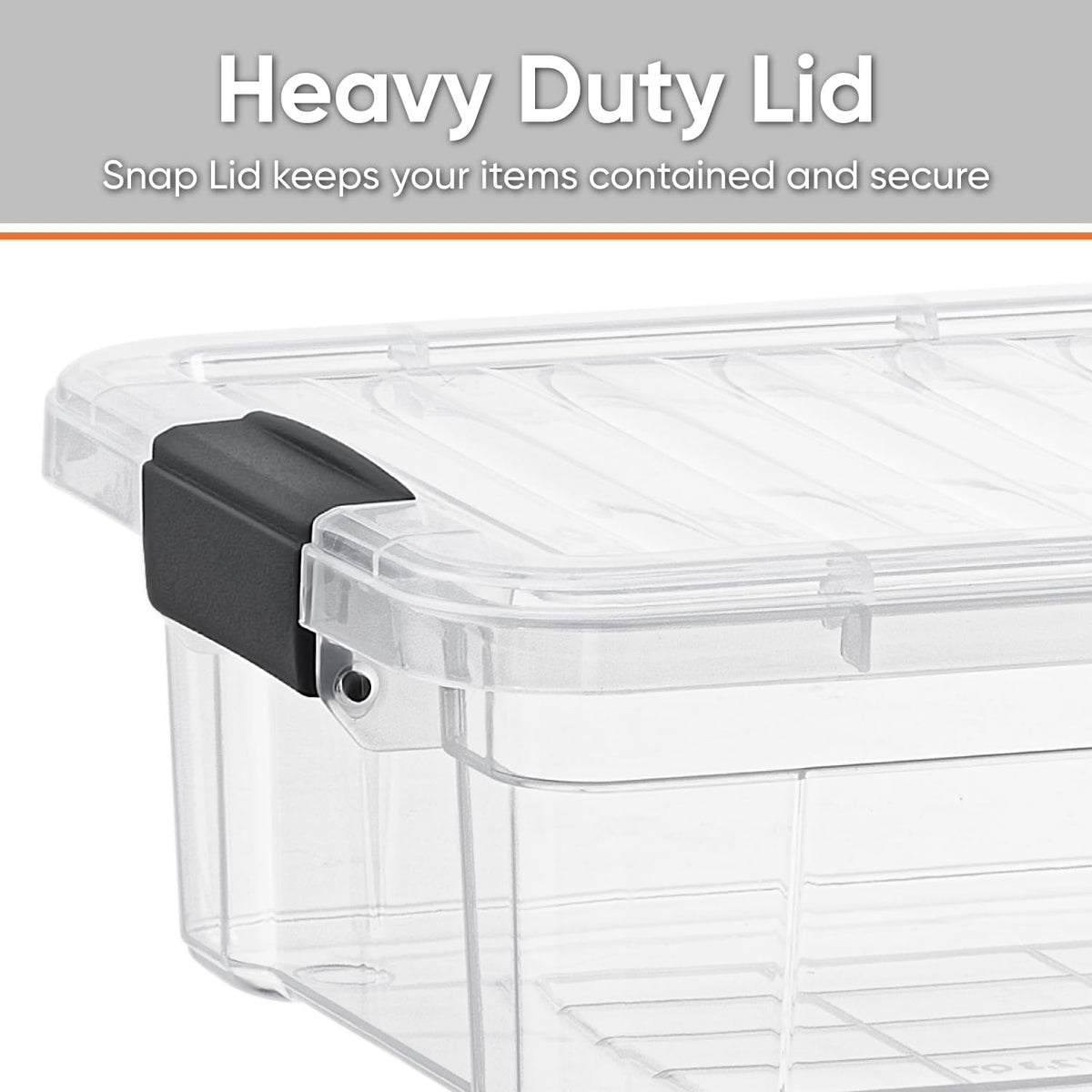 Superio Clear Storage Bins with Lids, Stackable Storage Box with Latches and Handles, Extra Small, 4 Pack 2 Quart