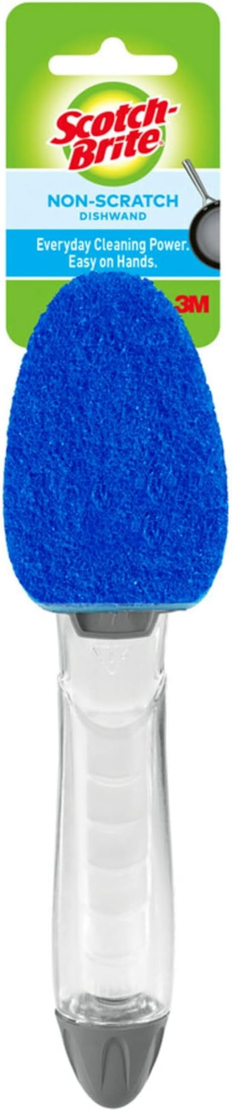 Scotch-Brite Non-Scratch Dishwand, Scrubber for Cleaning Kitchen, Bathroom, and Household, Non-Scratch Dish Scrubber Safe for Non-Stick Cookware, 1 Dishwand