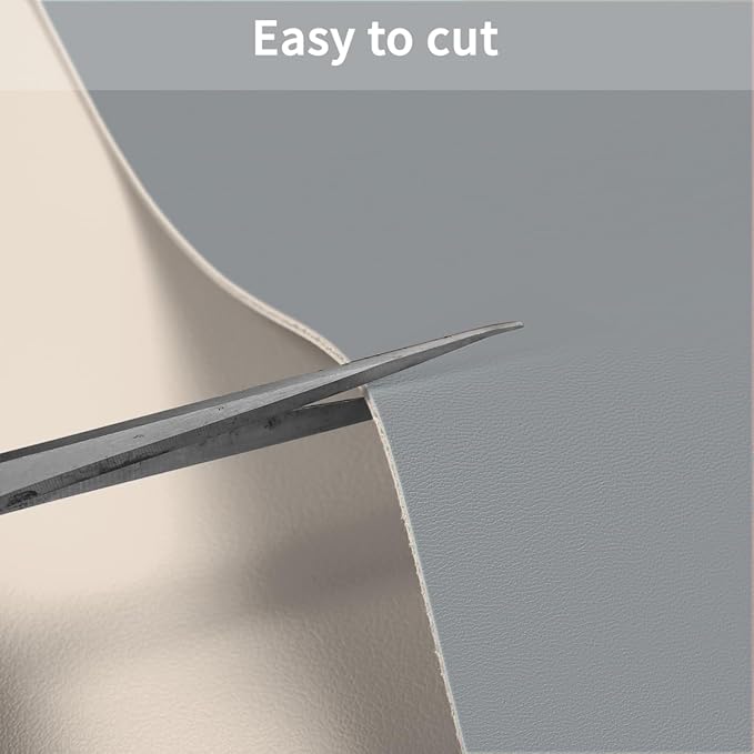 Leather Table Cover,1.8mm Thick,36x54 Inch Table Protector,Table Protector for Dining Room Table,Table Protectors for Rectangle Tables.(Off White+Light Gray,36x54)