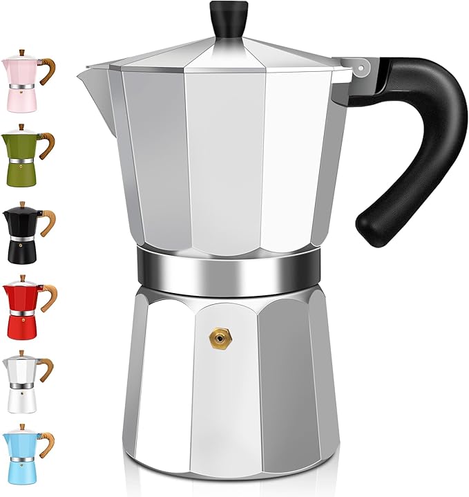 14 Cup Aluminum Espresso Stovetop Moka Pot Express Coffee Maker Percolator Italian Classic Mocha Coffee Machine for Italian and Cuban Cafe Brewing for Home & Camping 700ml 23oz