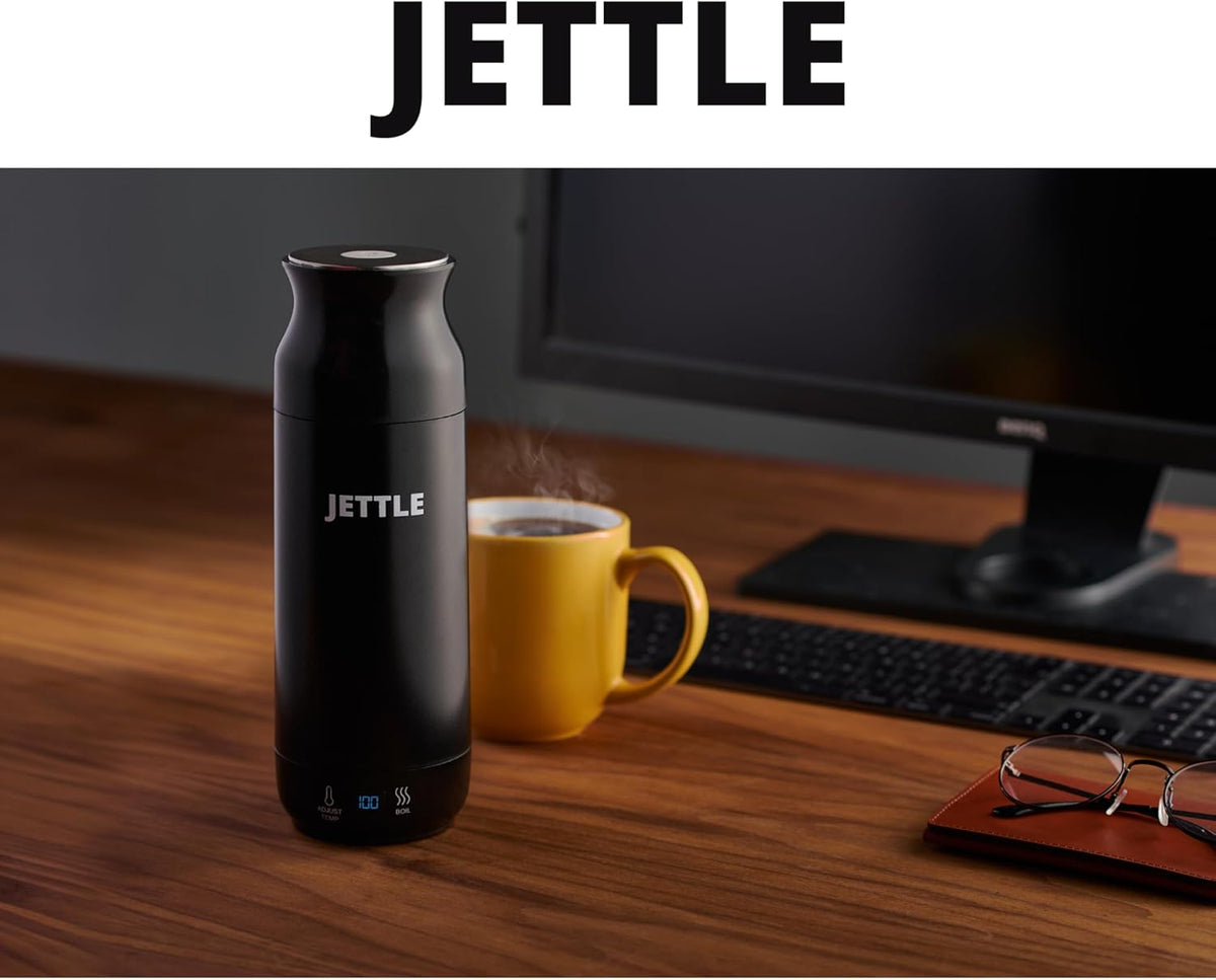 Electric Kettle - Travel Portable Heater for Coffee Tea Milk Soup - Stainless Steel Travel Water Boiler tea pot with Temperature Control - LED - Automatic Power Off - 450ml - Kitchen Appliance