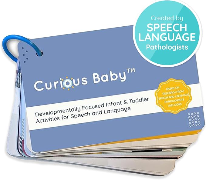 Curious Baby™ Speech & Language Development Cards (0–36 Months) | 26+ Research-Based Activities for Babies, & Toddlers, Educational Activity Milestone Flash Card Baby