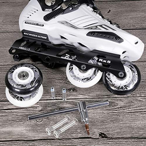 Inline Skate Wheel 15/64" Shaft Hex Socket Screw - color: 20pack-Silver