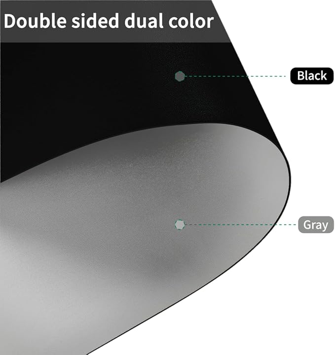 Leather Table Cover,1.8mm Thick,42x96 Inch Table Protector,Table Protector for Dining Room Table,Dining Table Cover,Table Cover Protector.(Black+Gray,42x96)