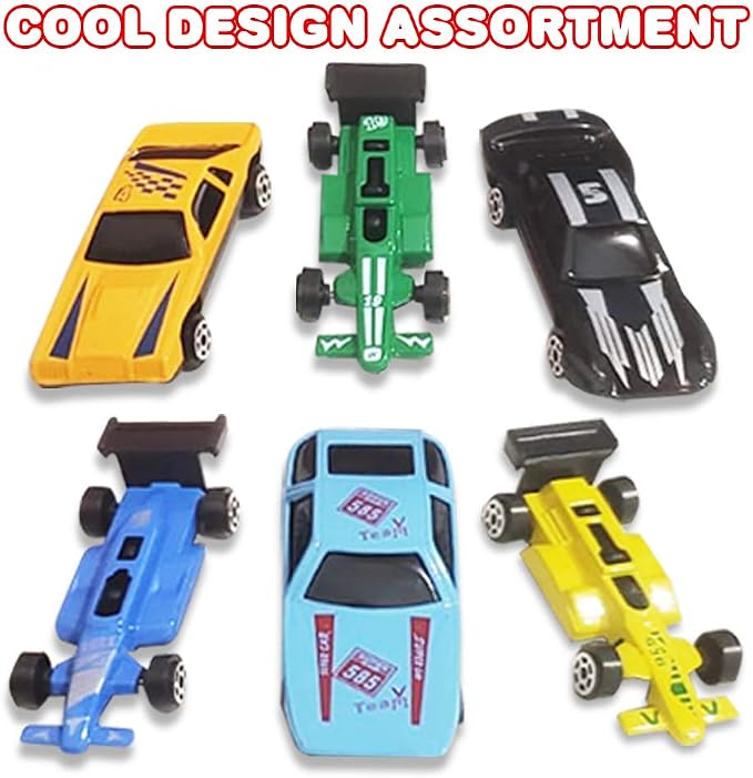 ArtCreativity 25 Pc-Diecast-Toy Car Set, Durable-Diecast-Mini Racers in Assorted Designs, Cool Birthday Party Favors for Kids, Goodie Bag Stuffers, Best Birthday Gift for Boys and Girls